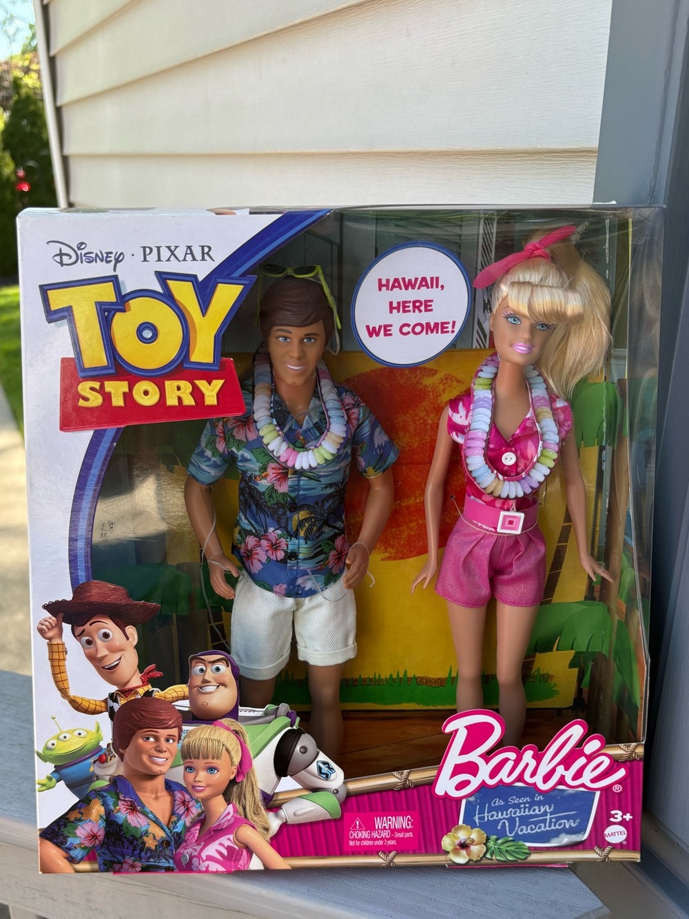 Pixar Barbie Toy 3 Story Hawaiian Vacation Doll Set - Pink & Blue